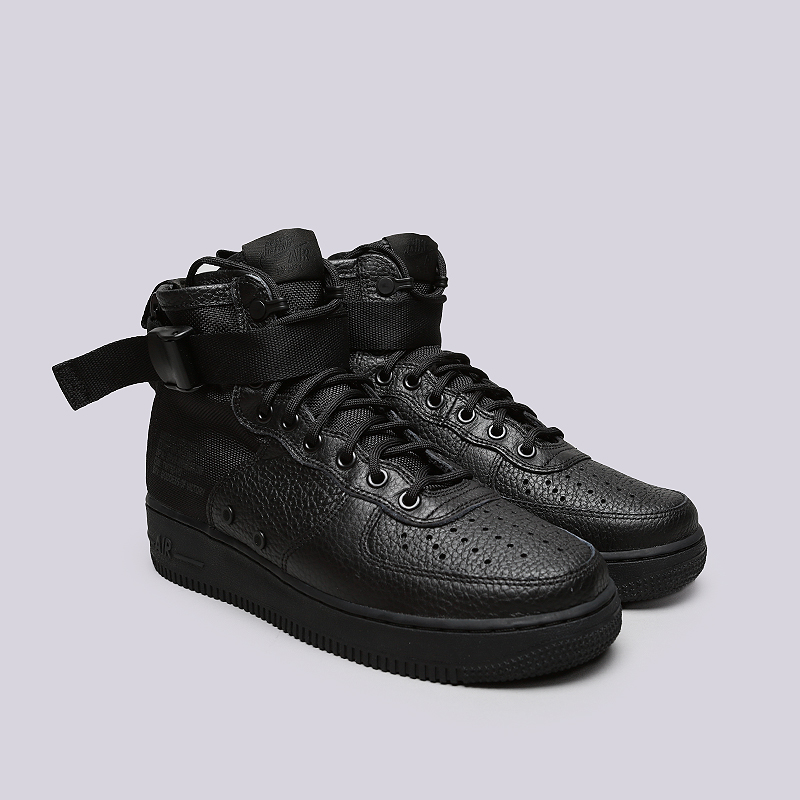 мужские черные кроссовки Nike SF Air Force 1 Mid 917753-005 - цена, описание, фото 2